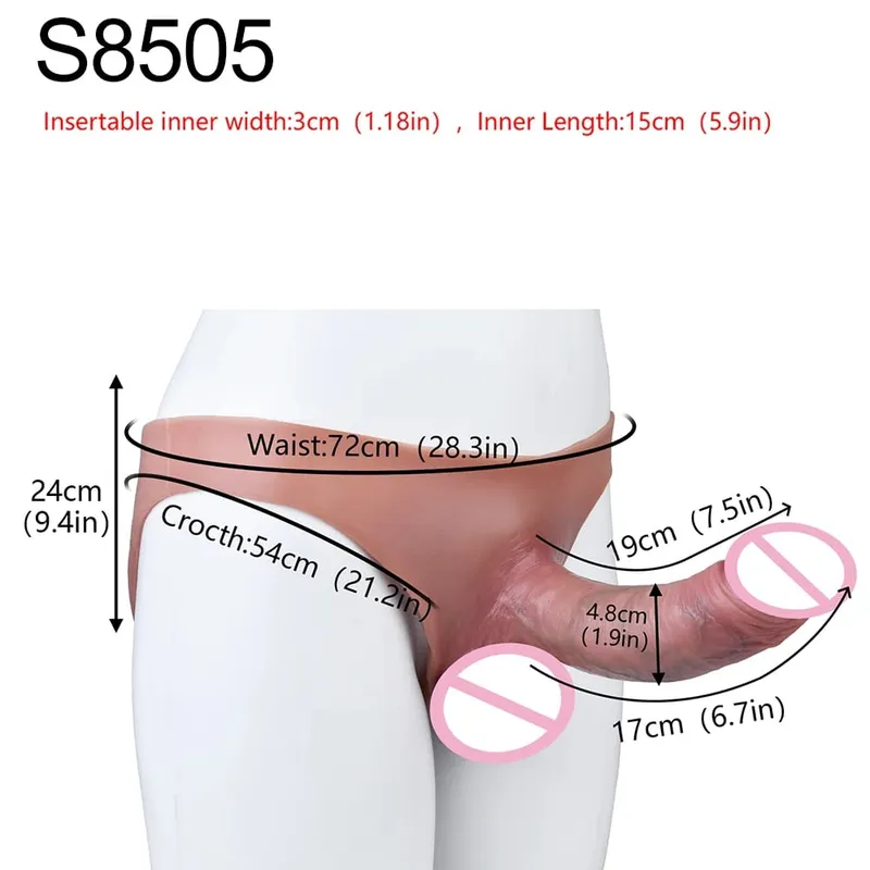 Strap-On Lifelike Penis Cover насадка на член Large Hollow DildoPants Intimate Adult Sex Toy for Couples Sex