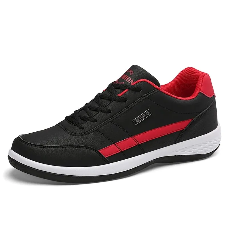 Leather Men Shoes Sneakers Trend Casual Shoe Italian Breathable Leisure Male Sneakers Non-slip Footwear Men Vulcanized Shoes — image 7