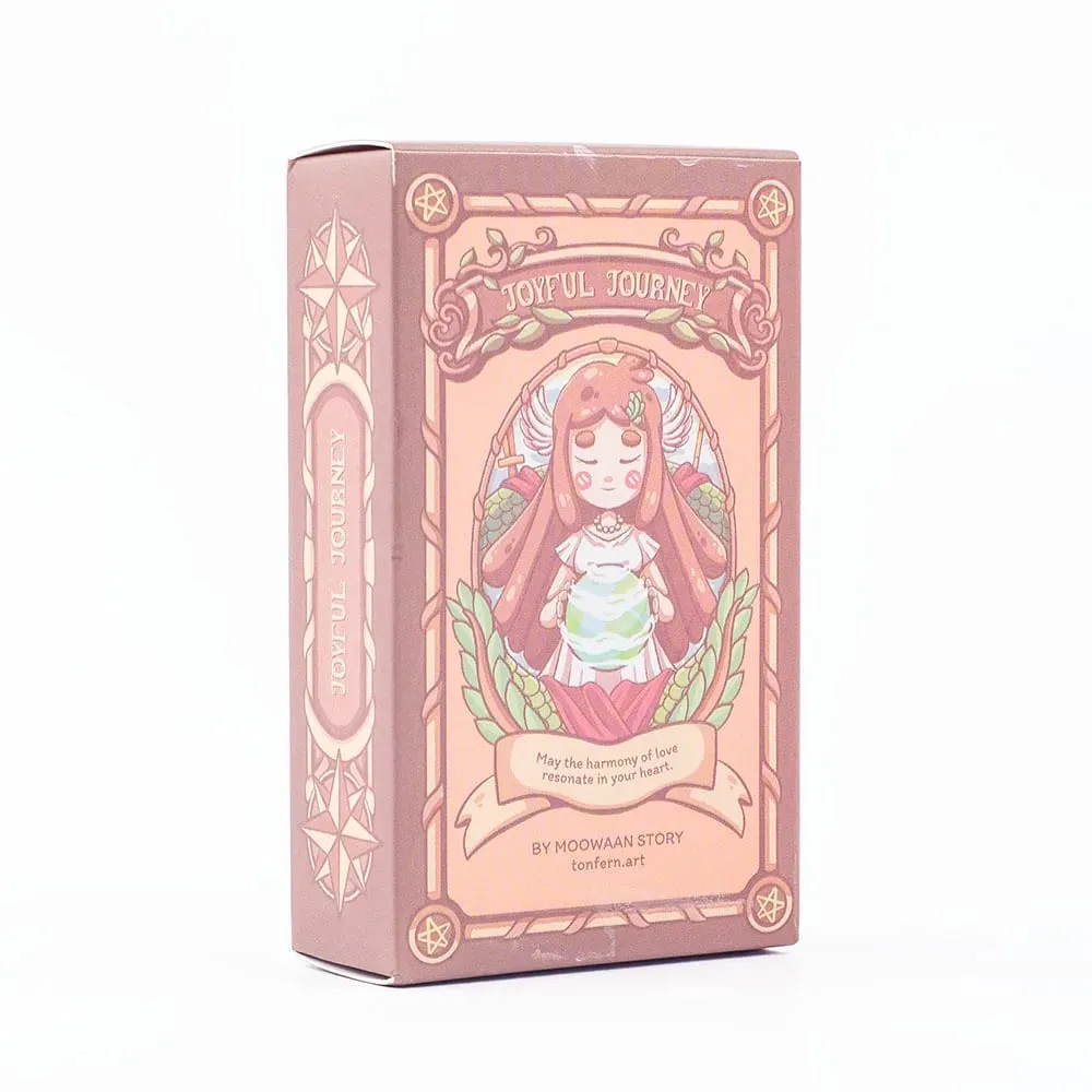 Joyful Journey Tarot Deck -78 Card Board Game with Cute Illustrations Embrace Brightness Love and Warmth 10.3*6CM