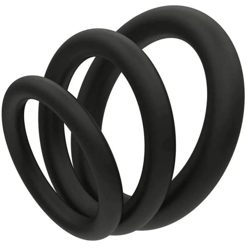 Cock Ring Durable Silicone Penis Rings Men Ejaculation Delay Rubber Sex Toys Rings for Male 3pcs/Set — image 9