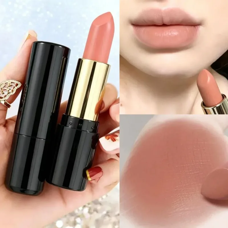 Milk Tea Cinnamon Nude Lip Stick Matte Moisturizing Lasting High Pigment Lip Balm Smooth Velvet Lip Color Daily Natural Makeup