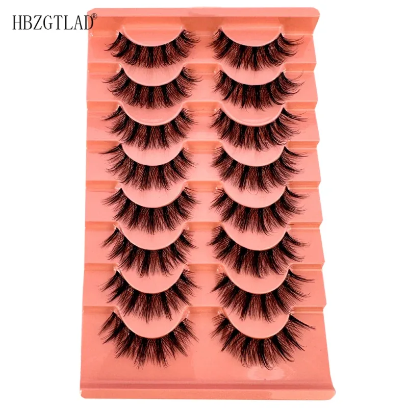 7/8PairsCat Eye Eyelashes manga Lashes 3D Clear Band Lashes naturalHalf Lashes End Eye Elongated Mink Eyelashes Fluffy Eyelashes