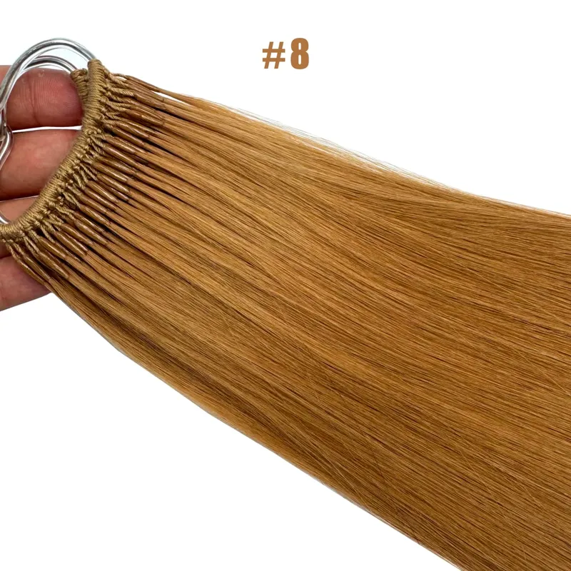 Straight Korea Popular Cotton String Twins Tip Hair Extensions Brazilian Remy Hair 0.5G/Pcs Keratin I-Tip Human Hair For Woman — image 12