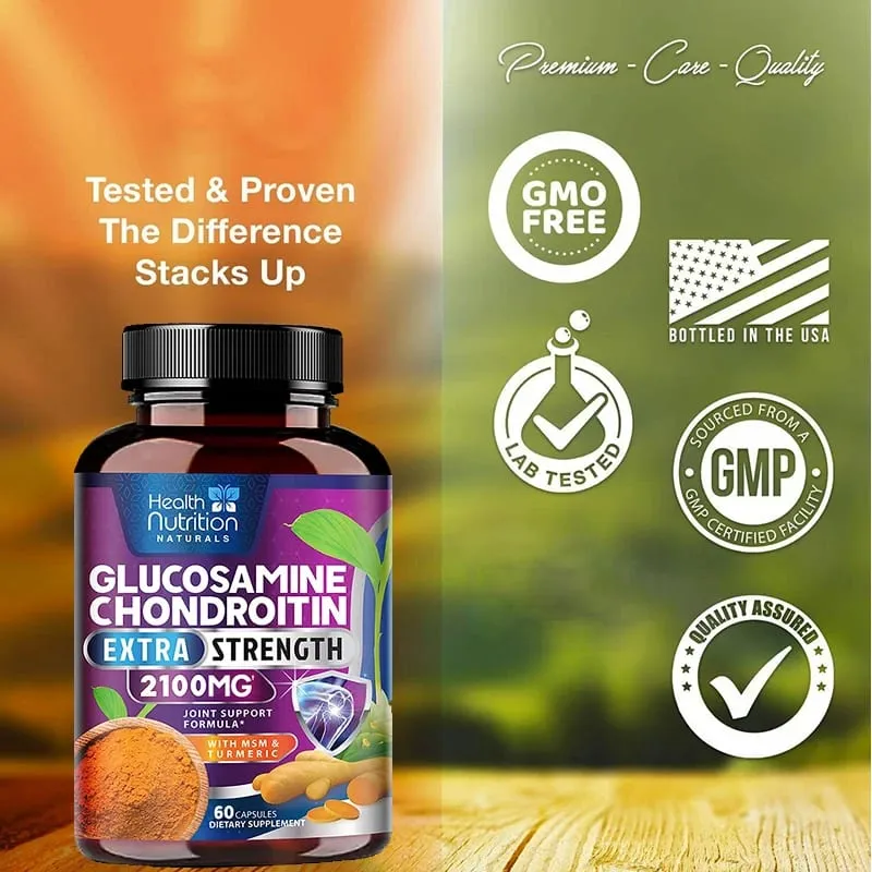 Glucosamine Chondroitin Turmeric MSM Triple Strength Joint Support 2100mg — image 1