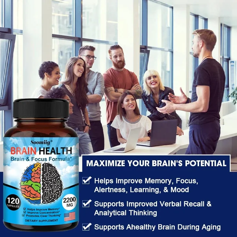 Ginkgo Biloba Capsules 1200 mg podporuje paměťové funkce mozku a duševní bdělost Doplněk pro zdraví mozku 30/60/120 kapslí