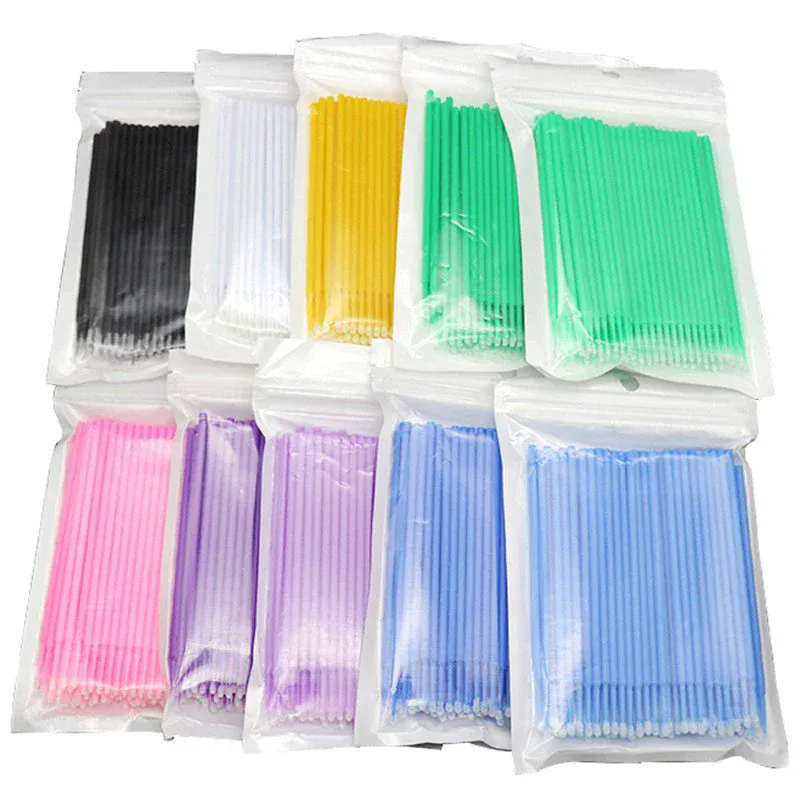 100-1000Pcs Disposable Micro Brush Mascara Wands Applicator Lash Removing Swab Microbrush Eyelash Extension Makeup Brushes Tools — image 1