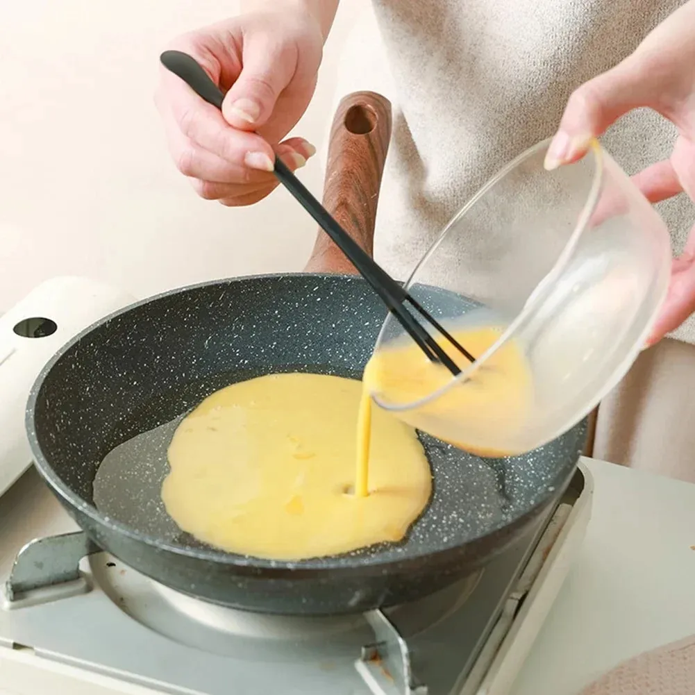 1PC Egg Whisk Plastic Multifunctional Mini Hand Egg Beater Kitchen Utensil with Teaspoon Egg Baking Tools Cream Stirring Stick — image 4