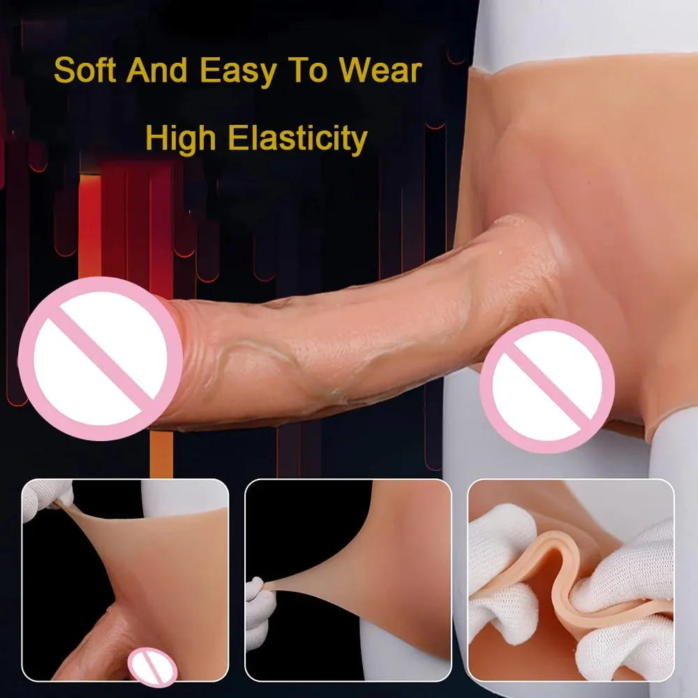 Wearable Solid Dildo Panties Silicone Strapon Realistic Penis Pants Elastic Sex Toys For Adult Women Lesbian Games Pleasure