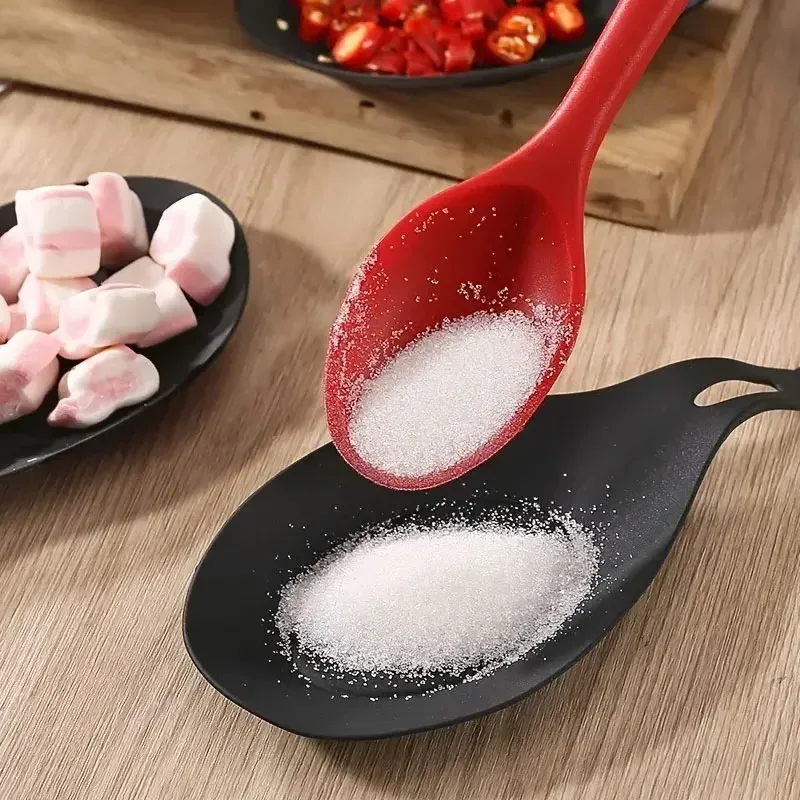 1/4 pçs silicone colher resto espátula titular resistente ao calor utensílio placemat bandeja ferramentas de cozinha espátula resto acessórios de cozinha — image 4