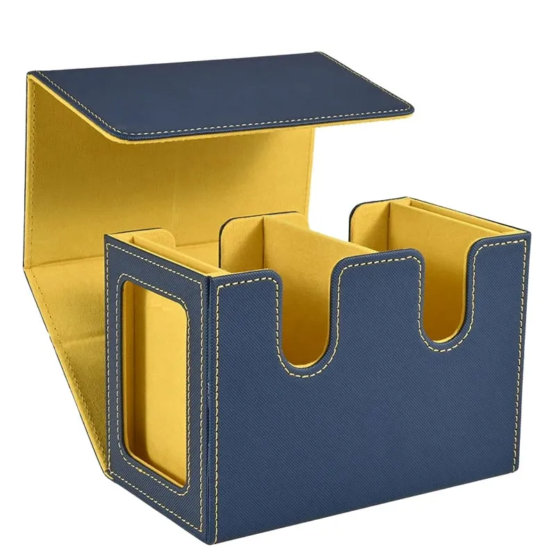 Deck Box with 2 Commander Display Double Deck Box for 140+ Single Sleeved Cards Fits for TCG CCG Magic Cards — image 11