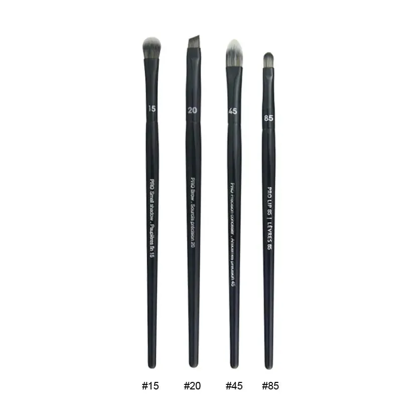 4pcs/set Pro Black Eye Shadow Makeup Brushes Lip Brow Precision Concealer Blending Synthetic hair Smudge Highlight Make Up Brush — image 16