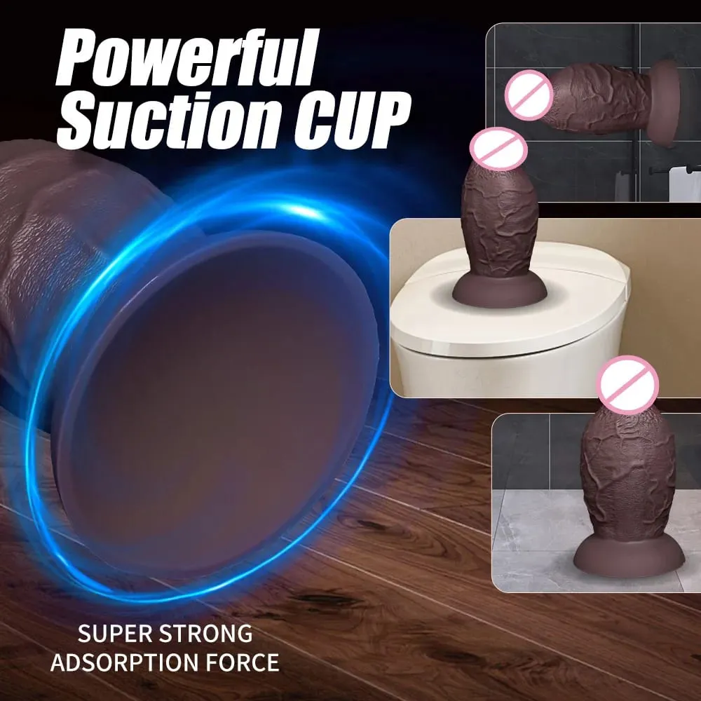 Super Realistic Anal Silicone Dildo Soft Huge Penis Suction Cup Dildo Vaginal Expander G-spot Stimulation with Strong Suction Cup Release Anal Training Hands Buttplug Adult Masturbator Cock Big Dick Butt Plug Sex Toys For Women Men Couples — image 6