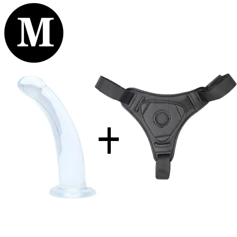 Lesbian Realistic Strapon Dildo Panties Strap-on Harness Belt with Silicone Anal Plug Suction Cup for Women Gay Sex Toys — image 15