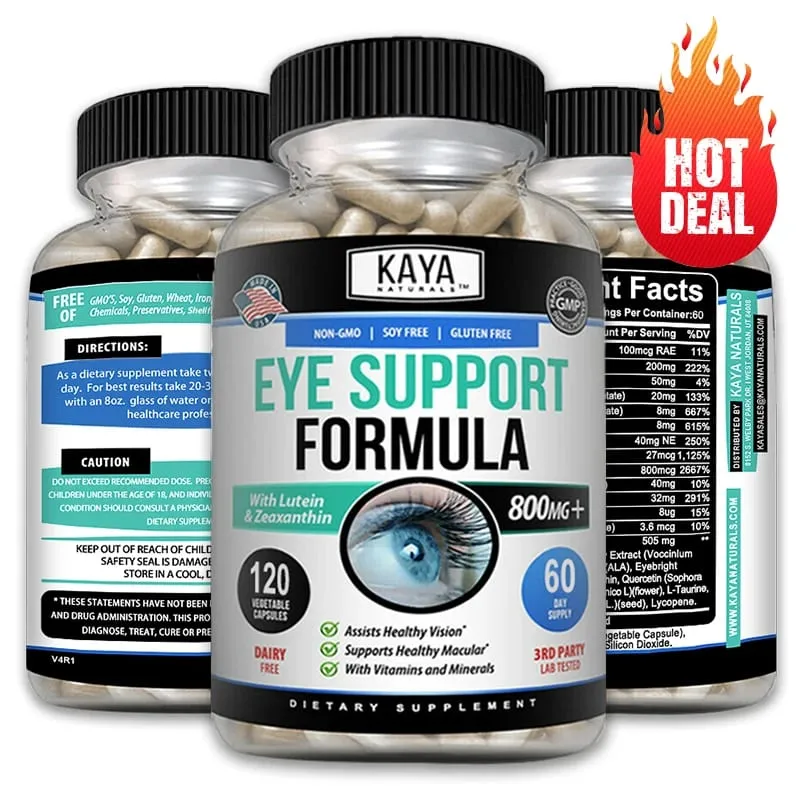 Eye Vitamins Lutein Zeaxanthin and Bilberry Extract Improve Eye Fatigue and Dryness Improve Vision Health — image 1