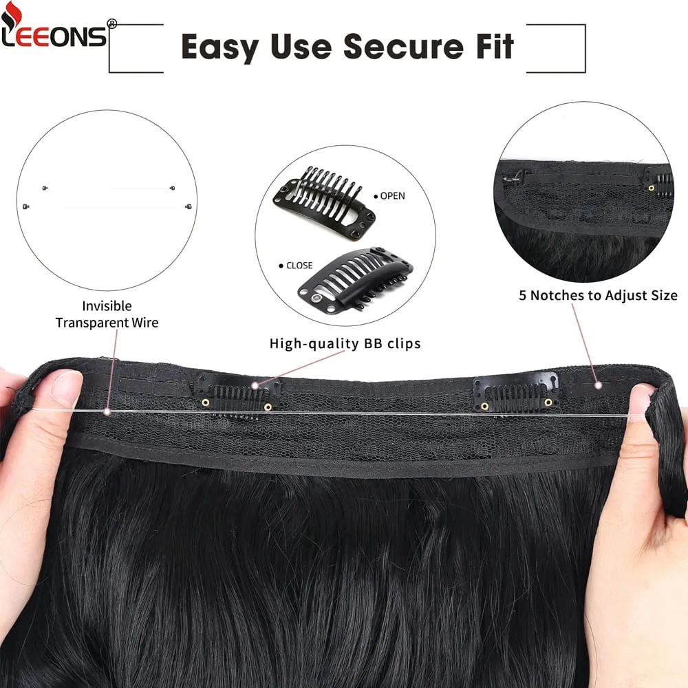 Synthatic Artificial Long Wavy Hairpiece Blonde Mixed Brown False Hair Piece For Women Two Clips Natural Hair Extension 17 Color — image 5