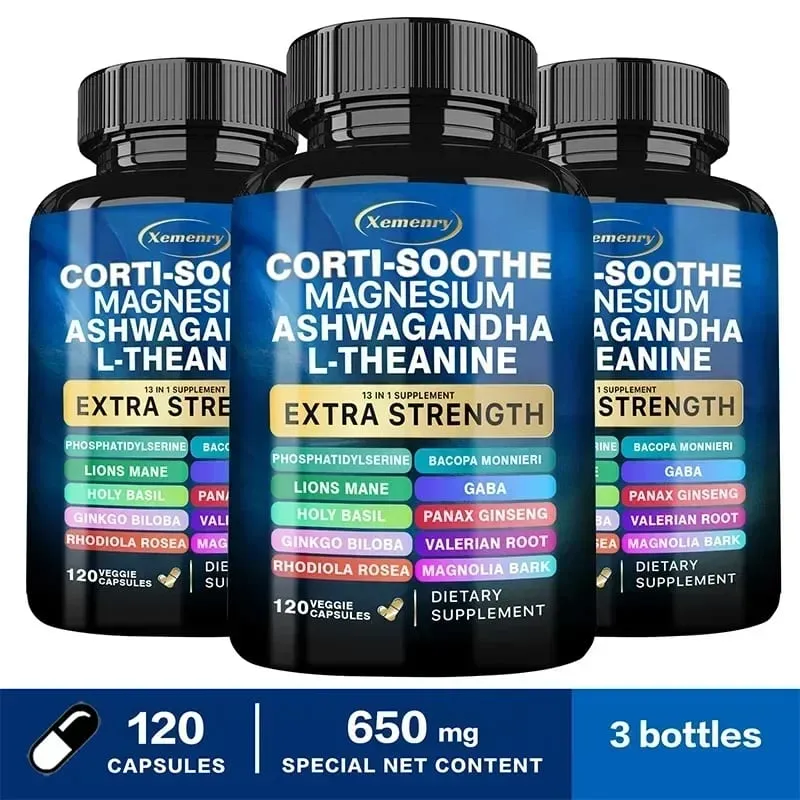 Corti-Soothe Supplement - Helps Lower Cortisol Support Adrenal Health Replenish Energy Relaxation and Deep Sleep