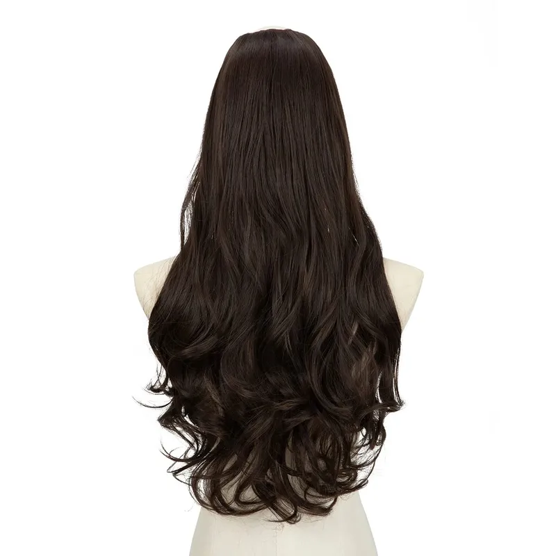 Premium Synthetic U-Part Clip In Hair Extension Long Thick Curly Natural Blonde False Heat Resistant Hair Hairpieces For Women — image 16