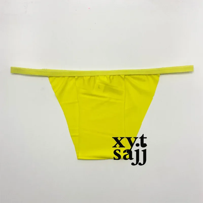 Sous-vêtements triangulaires unisexes taille basse, moulage une pièce, couleur unie, conception non élastique, confort non contraignant, culotte sexy