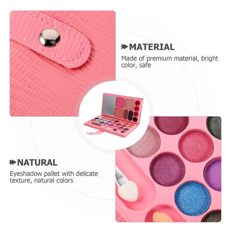 33 Colors Makeup Kit Eyeshadow Powder Blush Lipstick Pallets Long Lasting Girl Pan with Mirror Beginner Plate Cosmetics Makeup — image 7