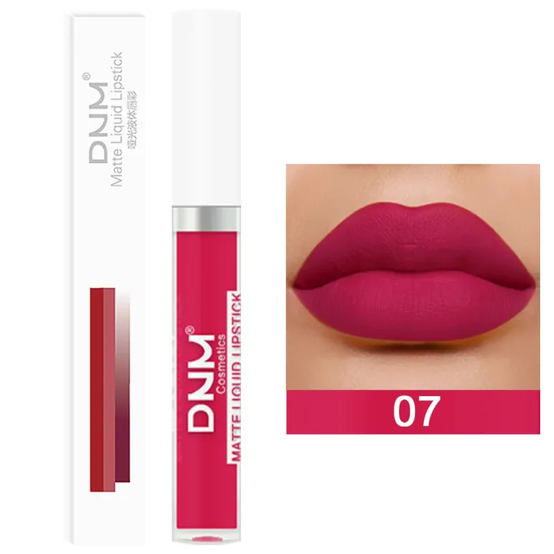 DNM 19 Warna Matte Velvet Liquid Gincu Kalis Air Tahan Lama Tidak Mudah Luntur Lipgloss Makeup Ungu Merah Bogel Tint Bibir Kosmetik — image 18
