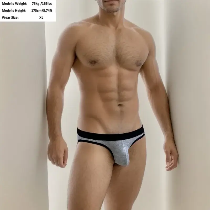 Underwear Mens Briefs U-Convex Pouch Breathable Moisture-Wicking Low Waist Sexy Underwear — image 1