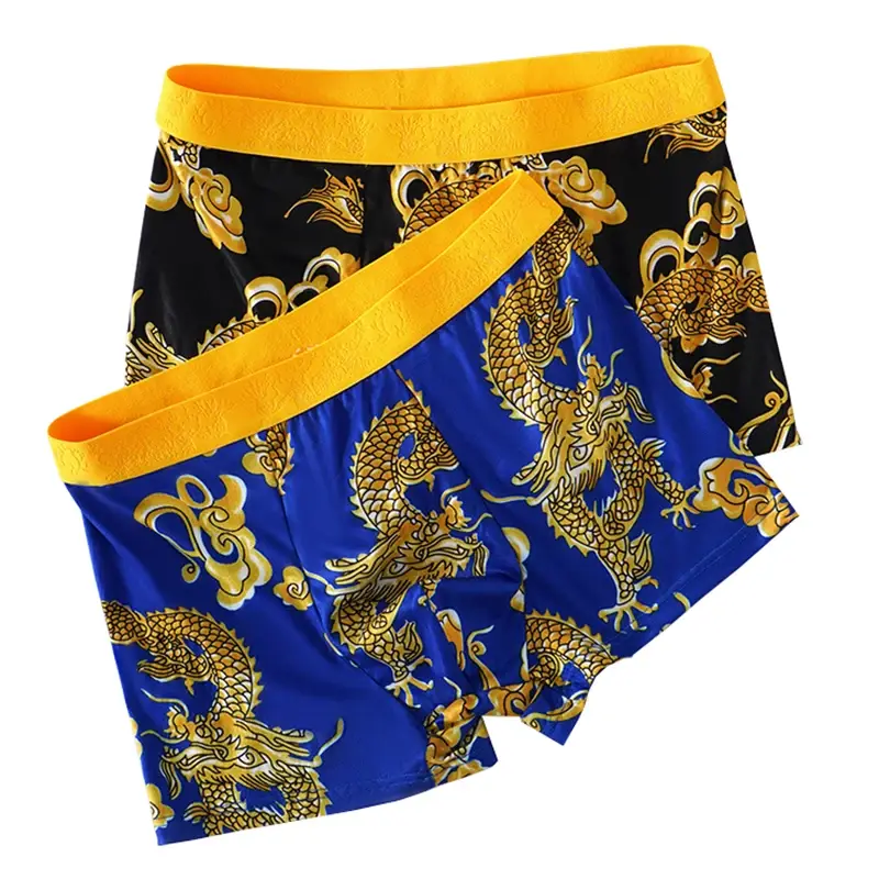 4pcs/set Men Underwear 3D Pattern Sexy Underpants U-shaped Convex Pouch Fashion Boys' Panties New Style Boxershorts Men — image 13