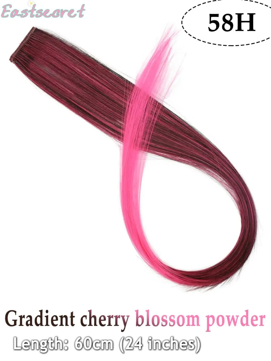 Long Straight Hair In Extensions Synthetic Clip In Hair Extensions for Women Halloween Christmas Party Cosplay Multiple Colors — image 31