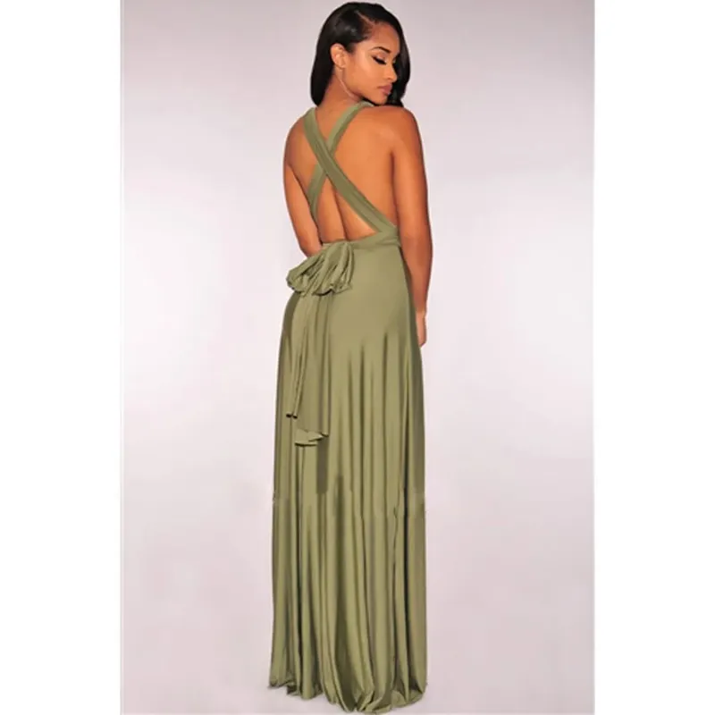Sexy Women Multiway Wrap Convertible Boho Maxi Club Red Bandage Long Dress Party Bridesmaid Infinity Robe Longue Femme