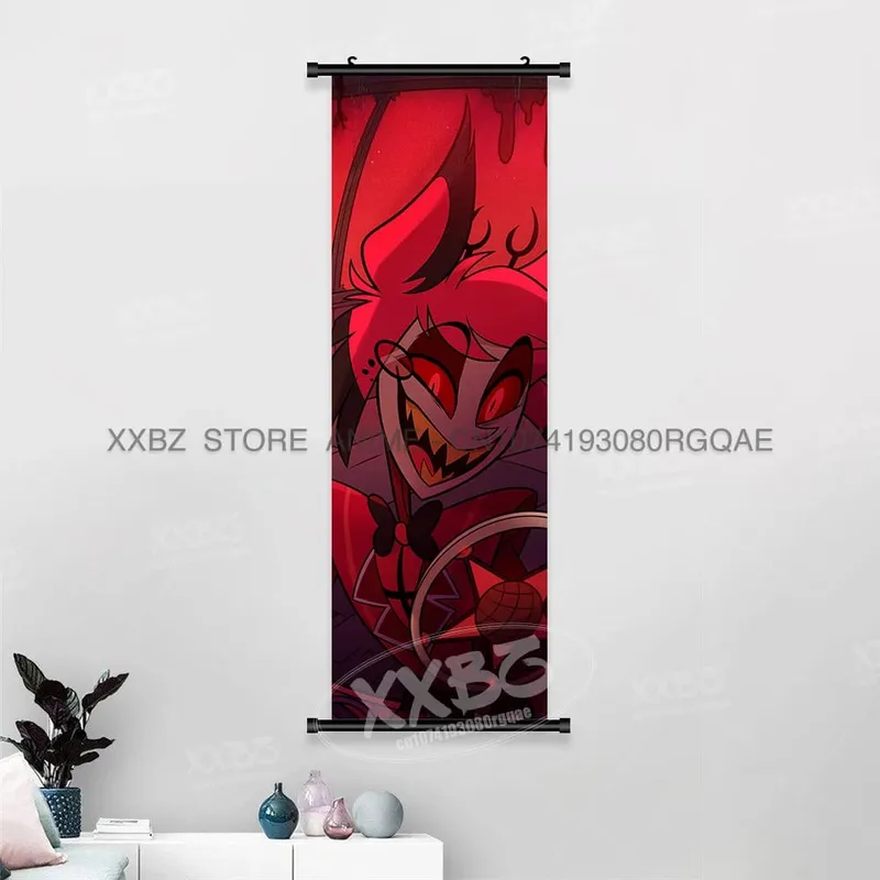 Simple Black Comedy Hazbin Hotel Home Decoration Hanging Painting Cartoon Wall Artwork Scrolls Picture Room Canvas Print Posters — image 35