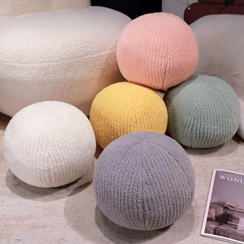 30cm Ins Style Ball Pillow Soft Plush PP Cotton Sofa Pillow Ornament Stuffed Nordic Round Pillow Throw Pillows Home Decoration — image 2