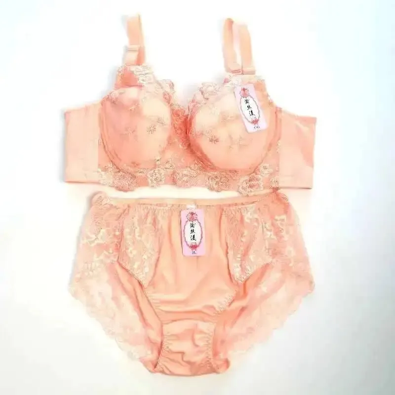 ชุดชั้นในชุดชั้นใน Bras สำหรับชุดชั้นในสตรีชุด Intimates เย็บปักถักร้อย Plus ขนาดเสื้อผ้า 2 ชิ้น Bra ชุด B C D E F G H