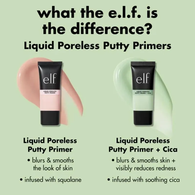 Elf Liquid Poreless Putty Primer Power Power Grip Matte Primer Dewy Setting Spray Halo Glow Liquid Filter & Blush Beauty Wand — image 7