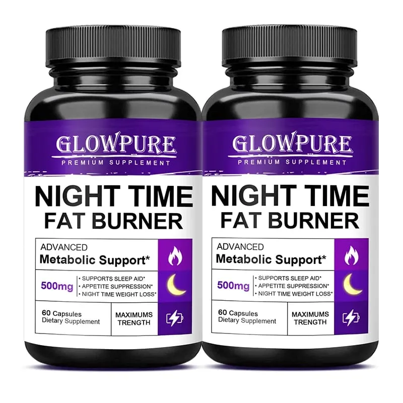 Slimming Capsule Night Time Fat Burner for Weight Loss Boost Metabolism Suppress Appetite Diet，Healthy Weight Management