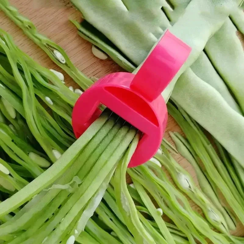Bean Slicer Green Bean Slicer Cutter Cut Fruit Vegetable Stringer Peeler Remover for Easy Vegetable Slicer Kitchen Gadgets — image 3