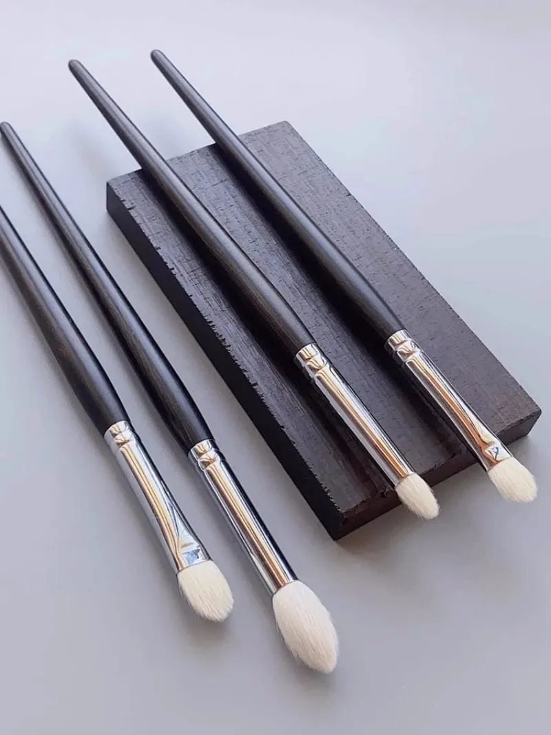 Øjenskygge makeup børster Luksus naturligt fint gedehår Ibenholt håndtag Øjenskygge blandingsbørste Skønhedsværktøj