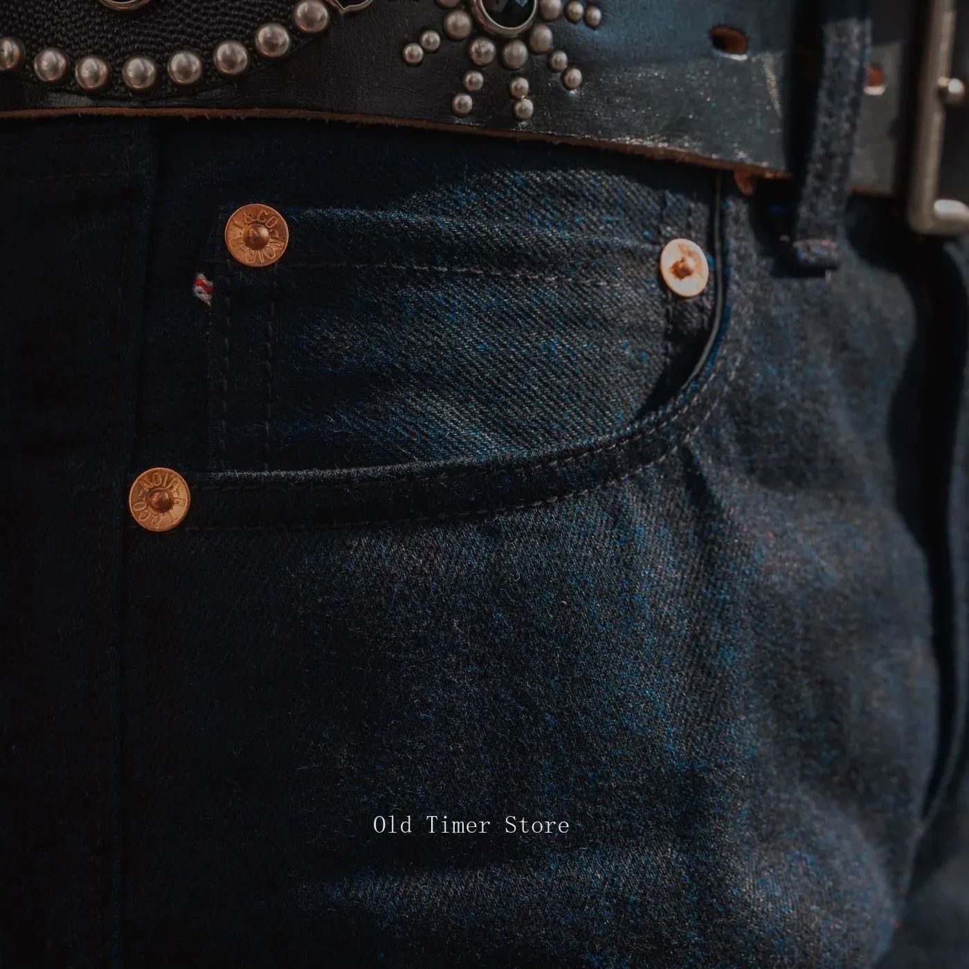 Red Tornado Men's 16oz Selvedge Denim Jeans 666 Slim Straight Midnight Blue Heavyweight Cotton Casual Pants — image 4