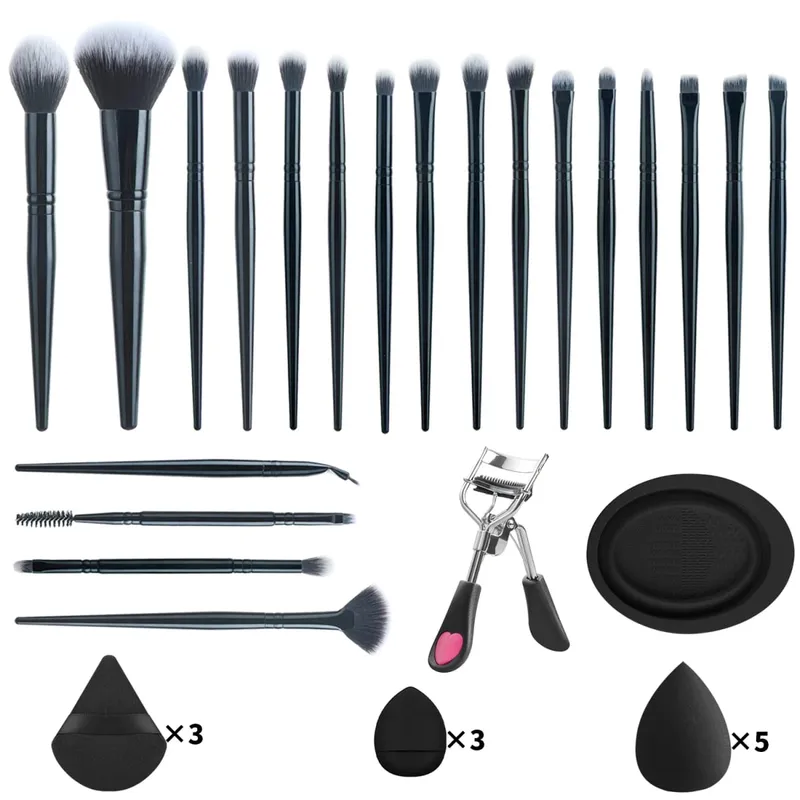 33 Chiếc Bộ Dụng Cụ Trang Điểm 20 Cọ Trang Điểm Với Bông Đánh Phấn Bát Vệ Sinh Mi Full Face Bộ Trang Điểm Mắt — image 10