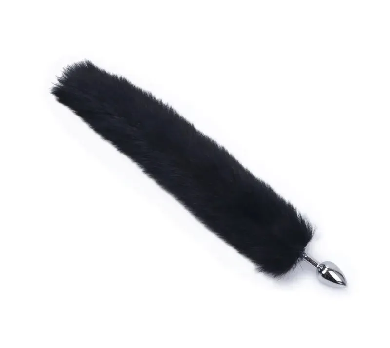 Anal Plug Black Wolf Fox Tail Adult Games Stainless Steel Anal Bead Butt Plug Stimulator Sex Flirting Toys For Women Gay 18+ — image 8