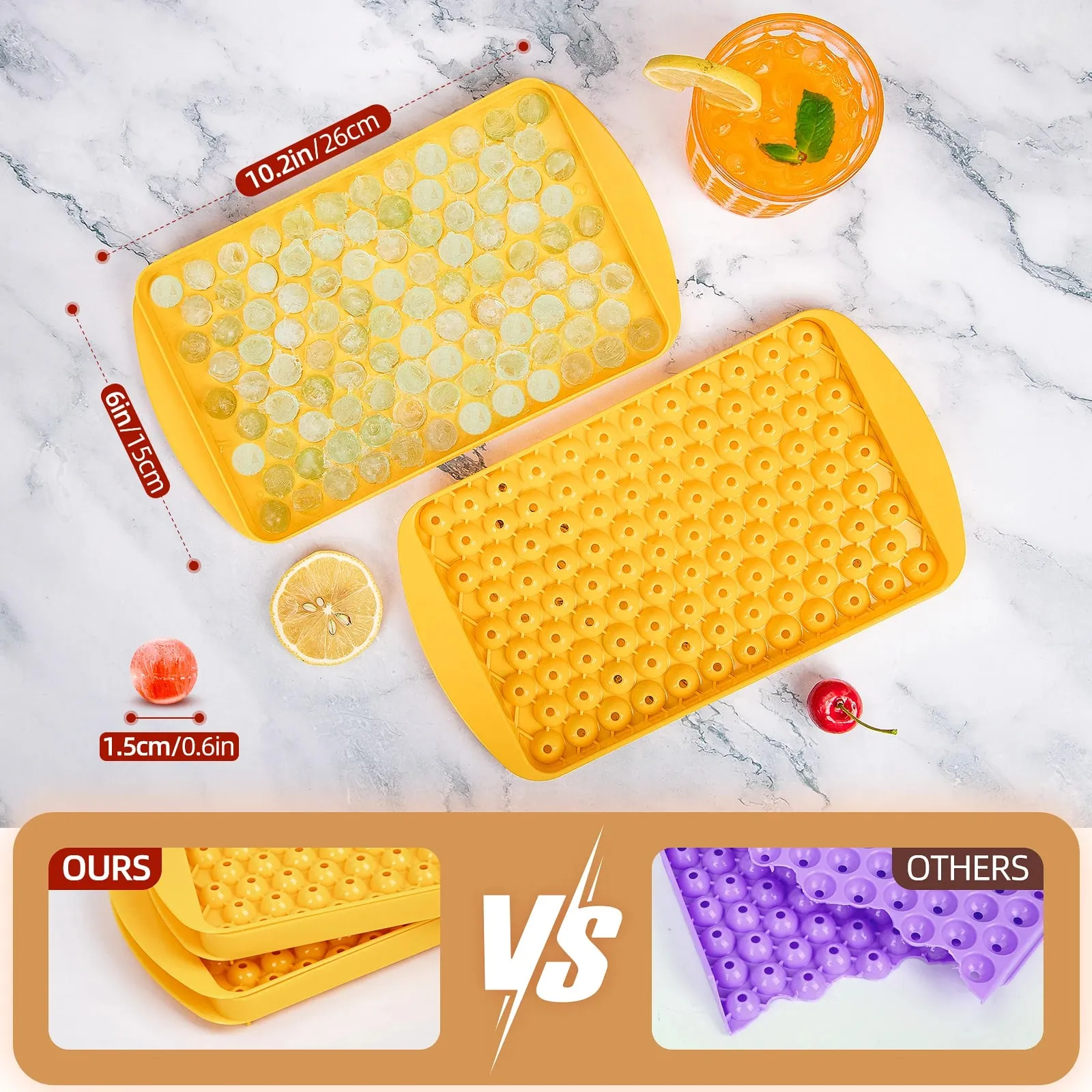 Mini Ice Cube Tray 104 Holes Round Ice Ball Mold Tiny Crushed for Chilling Bar Cocktail Whiskey Drink Coffee Juice Kitchen Tool — image 10
