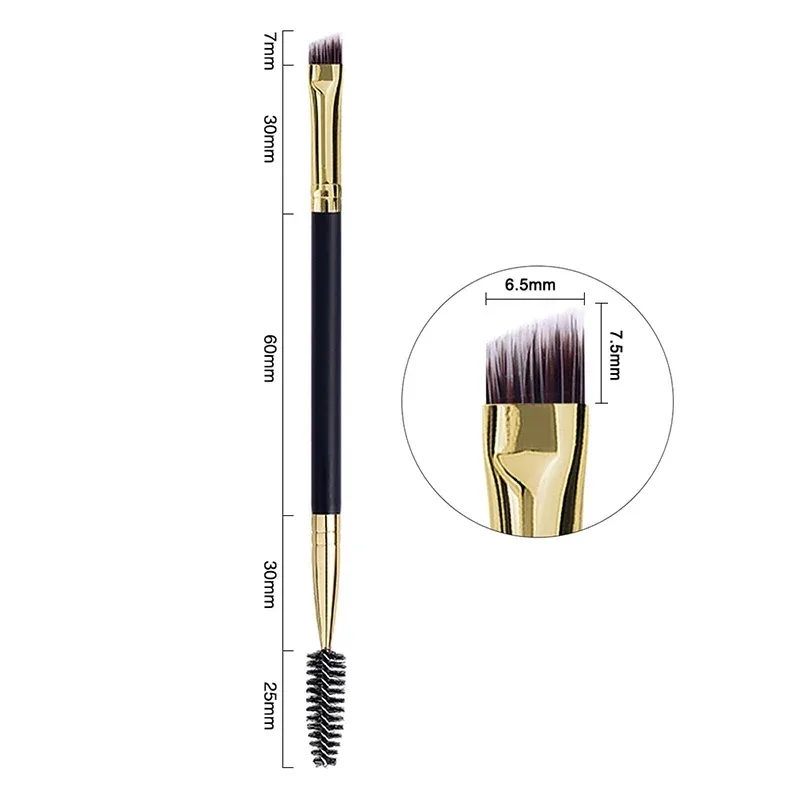 1pc 2 in 1 Double Head Eyebrow brush+Eyelash brush Makeup Tools Cosmetic Brushes Eye lash Make up Brushes brochas maquillaje — image 13