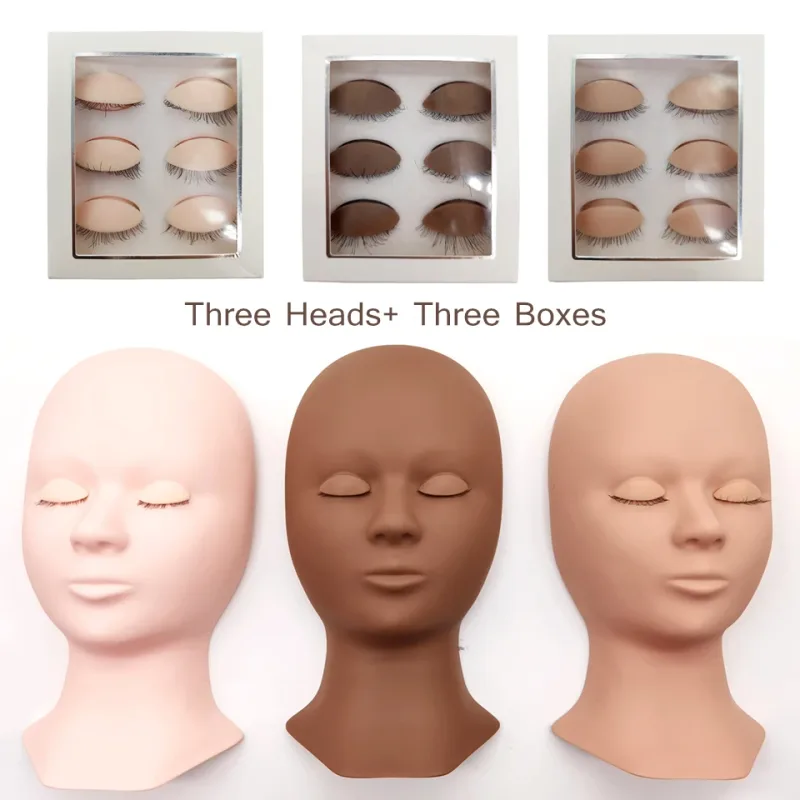 Wholsale Price Practice Lashing Eyelashes Mannequin Head Beginner Training Set Cosmetics Eye Lash Extension Supplies Mannequin — image 19