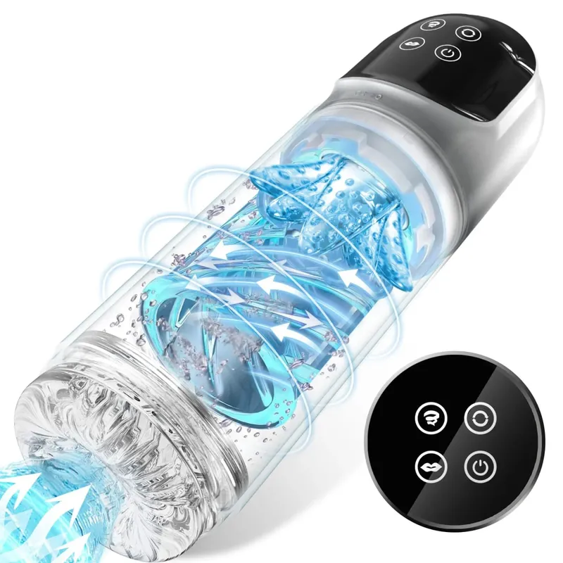 New LCD Automatic Rotation Male Masturbator Sucking Licking 6s Vacuum Penis Pump Water SPA Real Pocket Pussy Sex Toys For Men 18 — image 10