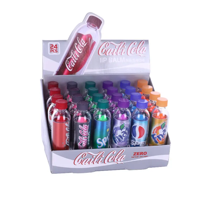 24PCS Moisturizing Lip Balm Color Changing Lip Balm Cute Kawaii Soda Flavored Lips Makeup Girl Party Supplies Great Gifts — image 2