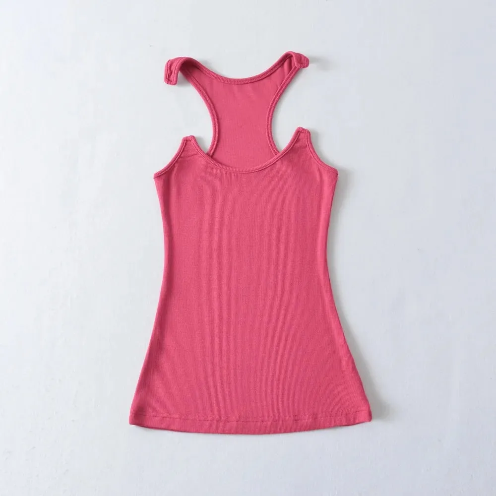 Women Ypro Ribbed Invisible Strap Tank Top Camis Tee — image 11
