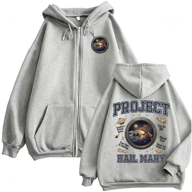 Project Hail Mary Sweatshirts Jacket Coats Rocky Jazz Hands Amaze Zip Up Hoodies Men Women Fashion High Quality Zipper Pullovers — image 5