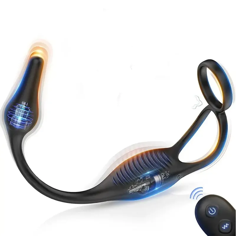 Vibrating Butt Plug Cock Ring for Men Remote Control Anal Vibrator Prostate Massager Gay Anal Plug Adult Goods Sex Toy for Men — image 9
