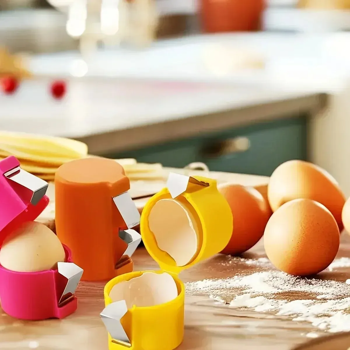 1/3pcs-New Egg Shell Opener Press Egg Shell Separator Portable Egg Opener Kitchen Handheld Egg Shell Crusher Household — image 5