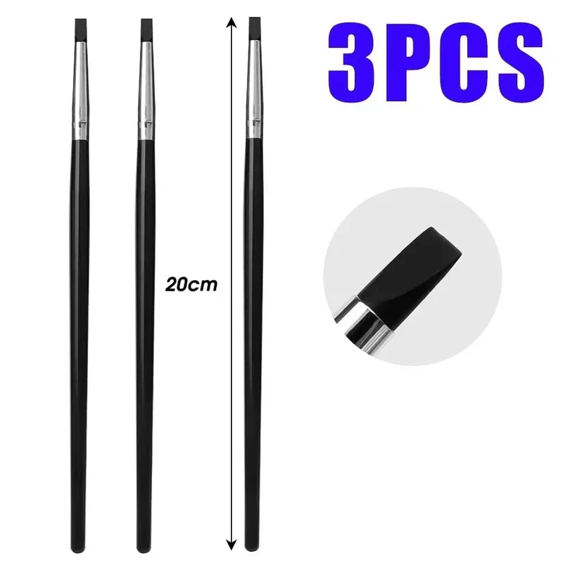 Escova de delineador de silicone lâmina multiuso sobrancelha batom pincéis fáceis de usar caneta de pintura de unhas olhos moldar ferramentas de modelagem — image 8