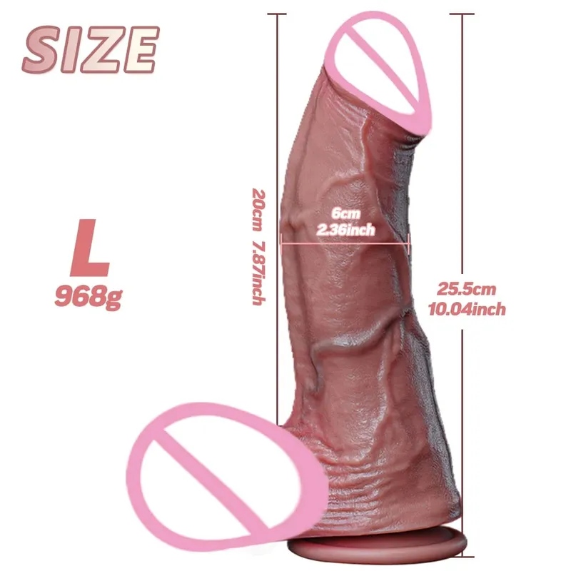 Realistisk blød stor dildo XXL porno Kæmpe tyk falsk penis dobbelt silikone pik Kvinde Mand Onani Sugekop Analsex legetøj