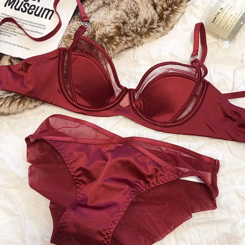 1 ensemble/ensemble de sous-vêtements pour femmes, soutien-gorge Push Up en dentelle, bonnet fin, confortable, brassière d'été en maille respirante, ensemble de Lingerie — image 8